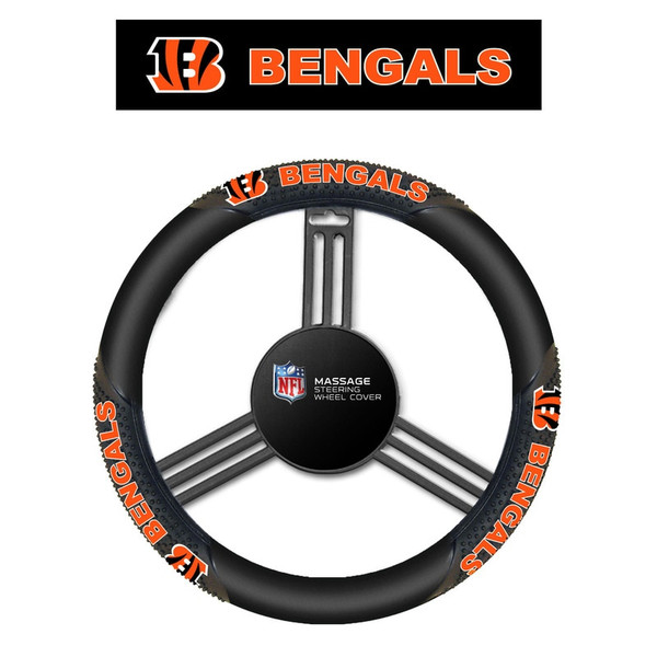 Cincinnati Bengals Steering Wheel Cover - Massage Grip