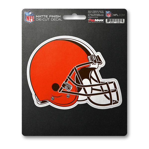 Cleveland Browns Matte Decal Helmet Primary Logo Orange