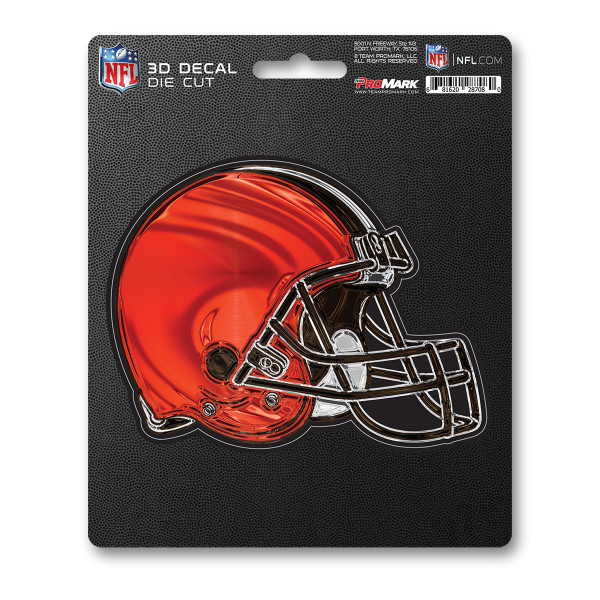Cleveland Browns 3D Decal Helmet Primary Logo Orange