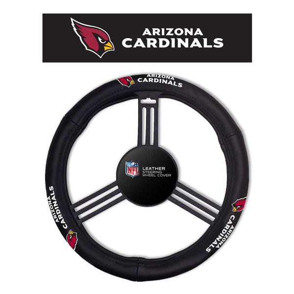 Arizona Cardinals Steering Wheel Cover Leather