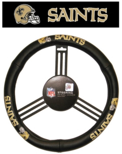 New Orleans Saints Steering Wheel Cover Leather Style