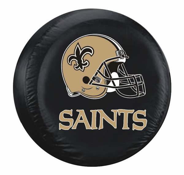 New Orleans Saints Tire Cover Large Size Black