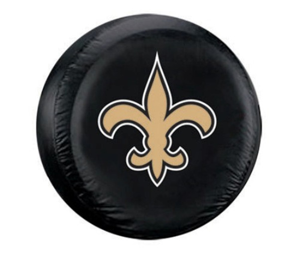 New Orleans Saints Tire Cover Large Size Black Logo Design