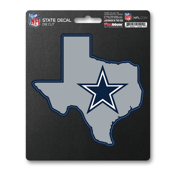 Dallas Cowboys State Shape Decal "Star" Logo / Shape of Texas Navy