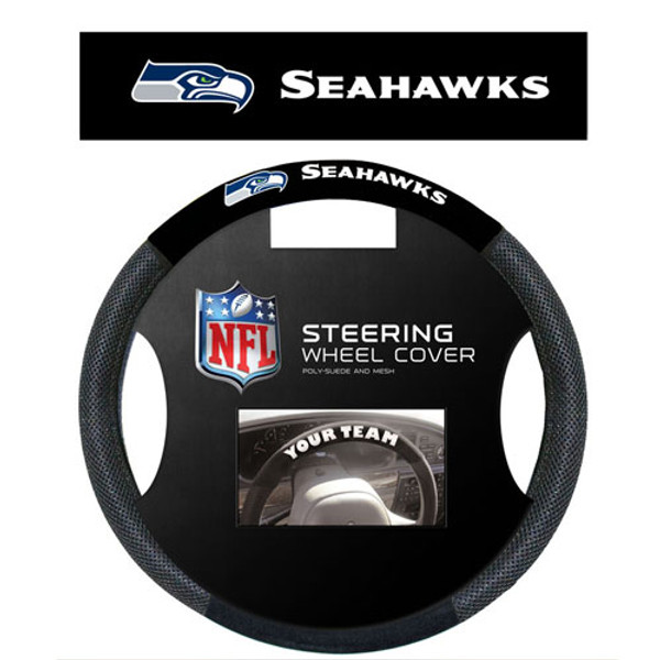 Seattle Seahawks Steering Wheel Cover Mesh Style