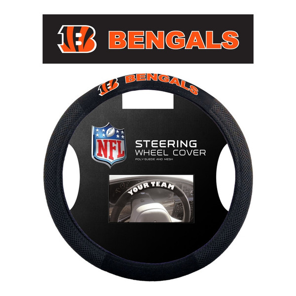 Cincinnati Bengals Steering Wheel Cover Mesh Style