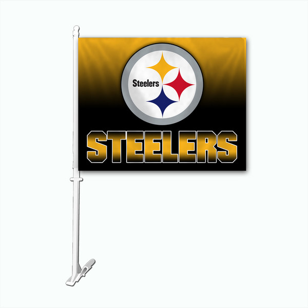 Pittsburgh Steelers Car Flag Ombre