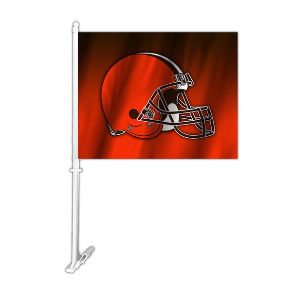 Cleveland Browns Car Flag Ombre