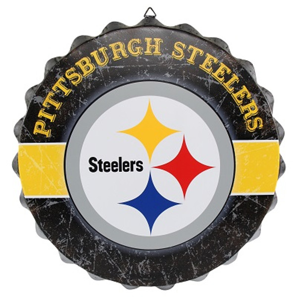 Pittsburgh Steelers Bottle Cap Sign