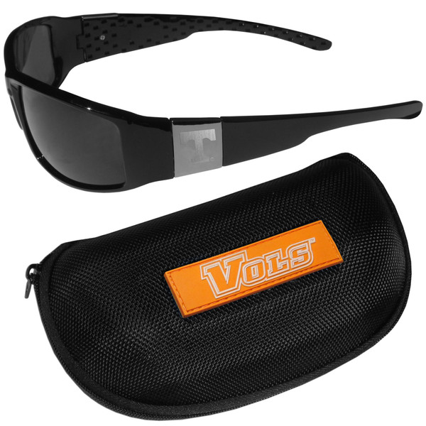 Tennessee Volunteers Chrome Wrap Sunglasses and Zippered Carrying Case