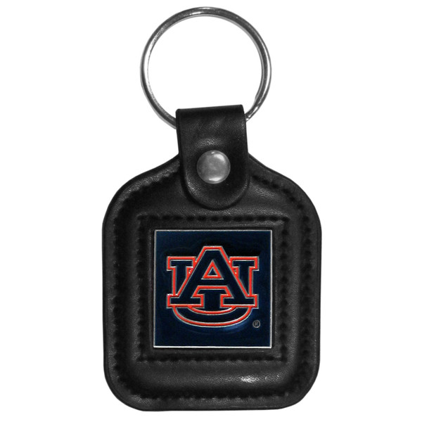 Auburn Tigers Square Leatherette Key Chain