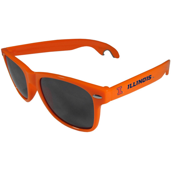 Illinois Fighting Illini Beachfarer Bottle Opener Sunglasses, Orange