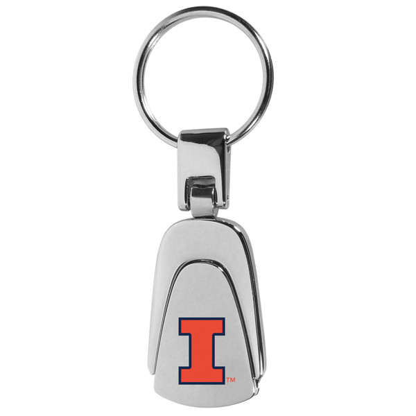 Illinois Fighting Illini Steel Teardop Key Chain