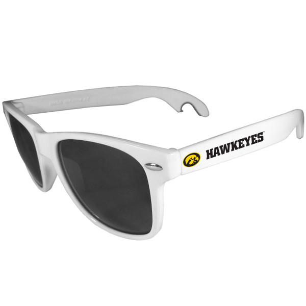 Iowa Hawkeyes Beachfarer Bottle Opener Sunglasses, White