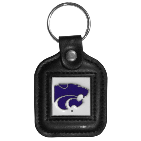 Kansas State Wildcats Square Leatherette Key Chain