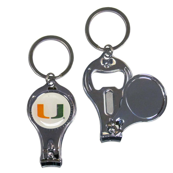 Miami Hurricanes Nail Care/Bottle Opener Key Chain