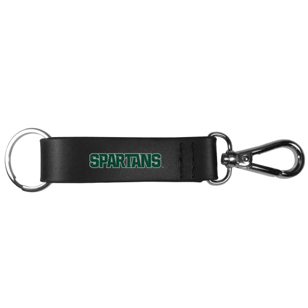 Michigan State Spartans Black Strap Key Chain