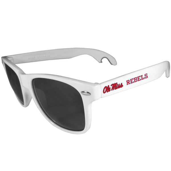 Mississippi Rebels Beachfarer Bottle Opener Sunglasses, White