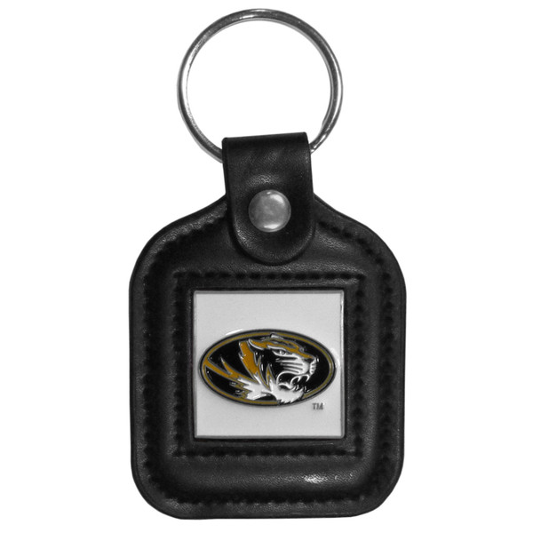 Missouri Tigers Square Leatherette Key Chain