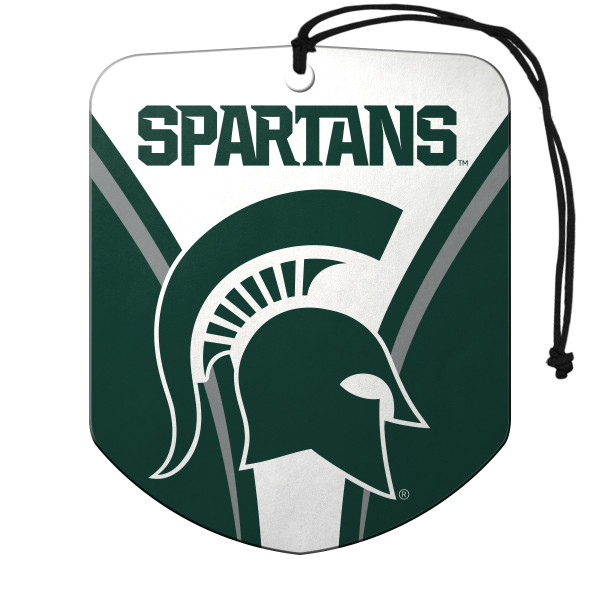 Michigan St. Spartans Air Freshener 2-pk "Spartan Helmet" Logo & Wordmark