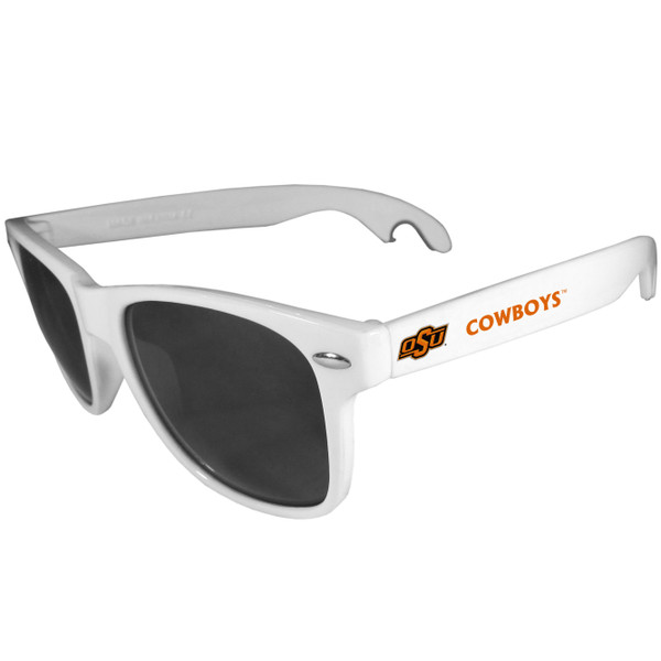 Oklahoma State Cowboys Beachfarer Bottle Opener Sunglasses, White
