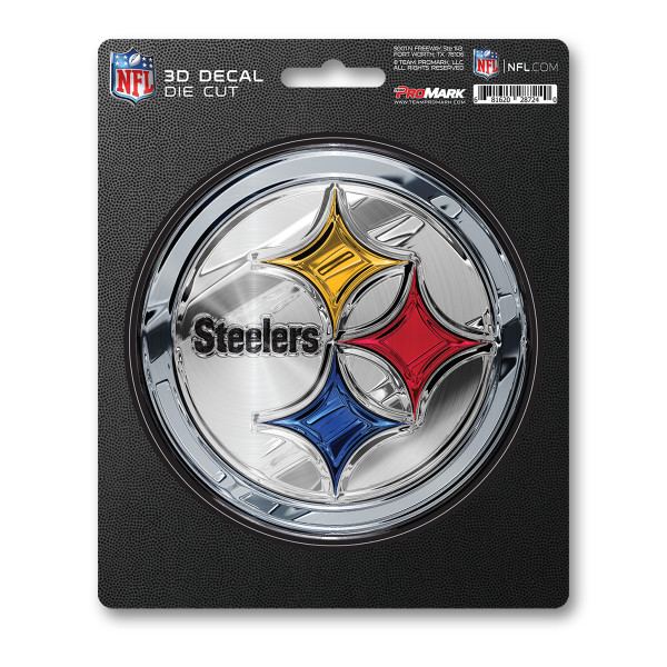 Pittsburgh Steelers 3D Decal Steeler Primary Logo Multi Color