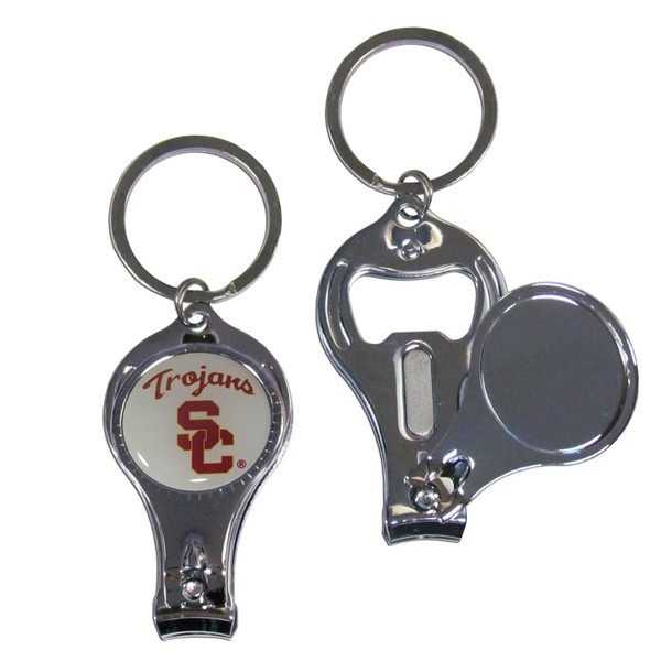 USC Trojans Nail Care/Bottle Opener Key Chain