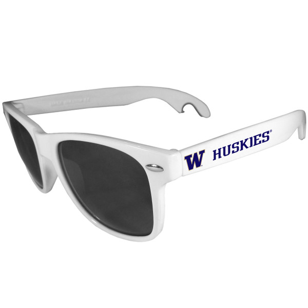 Washington Huskies Beachfarer Bottle Opener Sunglasses, White