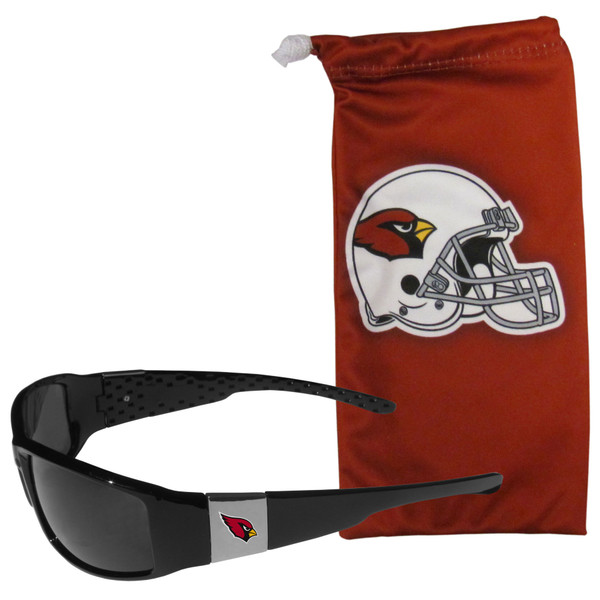 Arizona Cardinals Chrome Wrap Sunglasses and Bag