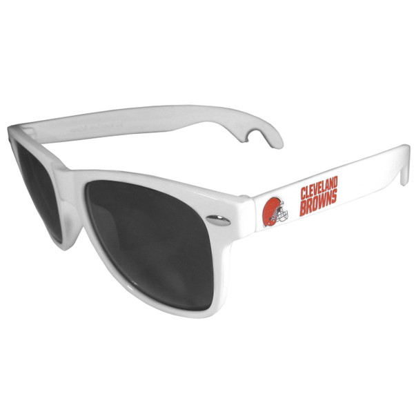 Cleveland Browns Beachfarer Bottle Opener Sunglasses, White