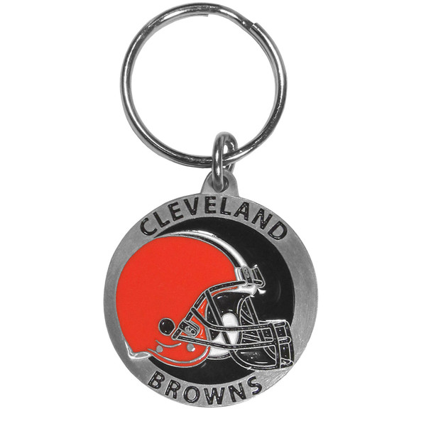 Cleveland Browns Carved Metal Key Chain