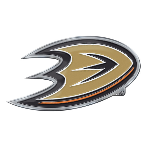 Anaheim Ducks Embossed Color Emblem "Duck Foot" Logo