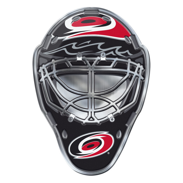 Carolina Hurricanes Embossed Helmet Emblem Hockey Mask with Primary Logo