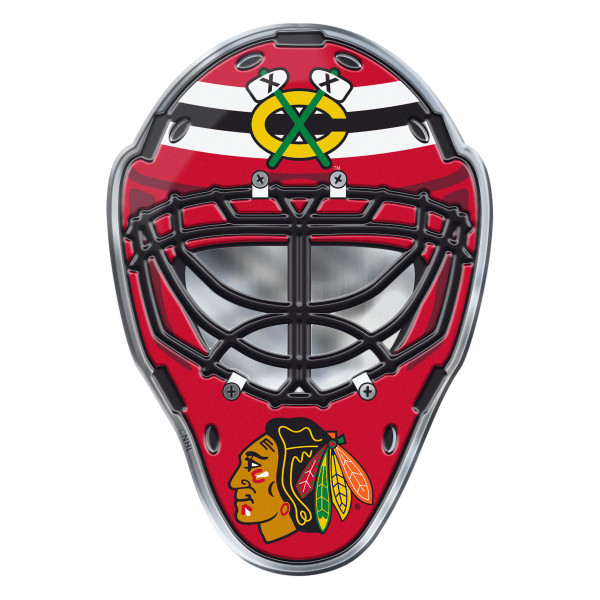 Chicago Blackhawks Embossed Helmet Emblem Hockey Mask with Primary Logo