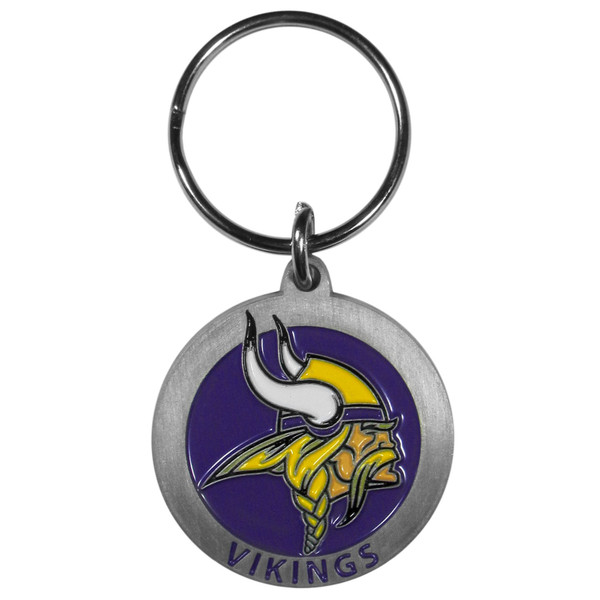 Minnesota Vikings Carved Metal Key Chain