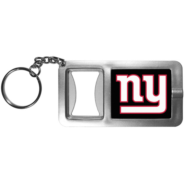 New York Giants Flashlight Key Chain with Bottle Opener