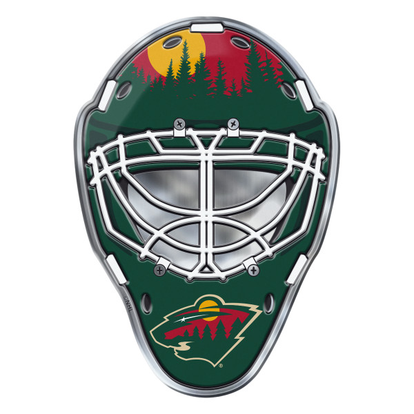 Minnesota Wild Embossed Helmet Emblem Hockey Mask with Primary Logo