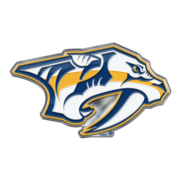 Nashville Predators Embossed Color Emblem "Saber Tooth Tiger" Logo