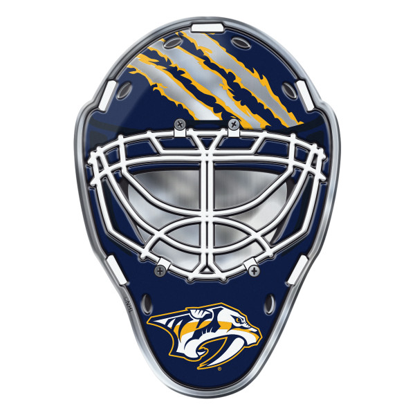 Nashville Predators Embossed Helmet Emblem Hockey Mask with Primary Logo