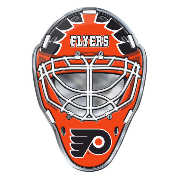 Philadelphia Flyers Embossed Helmet Emblem Hockey Mask with Primary Logo