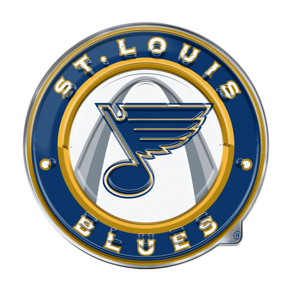 St. Louis Blues Embossed Color Emblem "Circular Blues" Alternate Logo