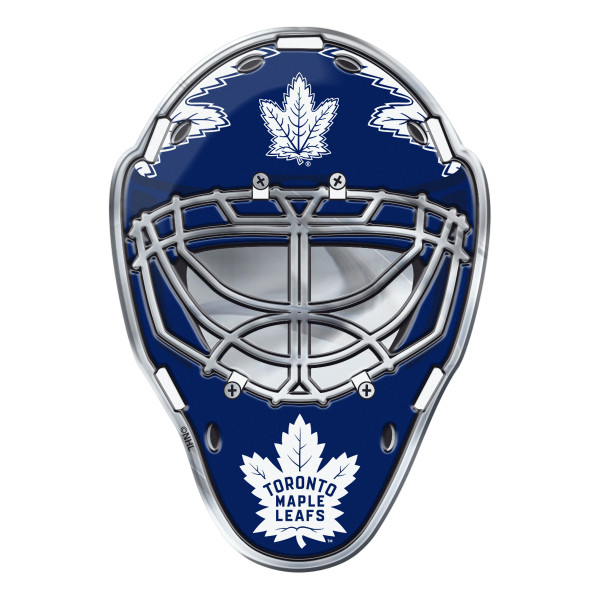 Toronto Maple Leafs Embossed Helmet Emblem Hockey Mask with Primary Logo