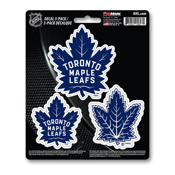 Toronto Maple Leafs Decal 3-pk 3 Various Logos / Wordmark