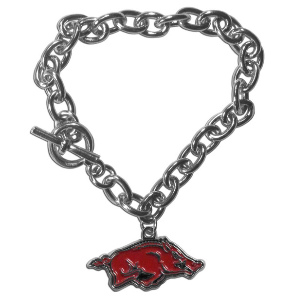 Arkansas Razorbacks Charm Chain Bracelet