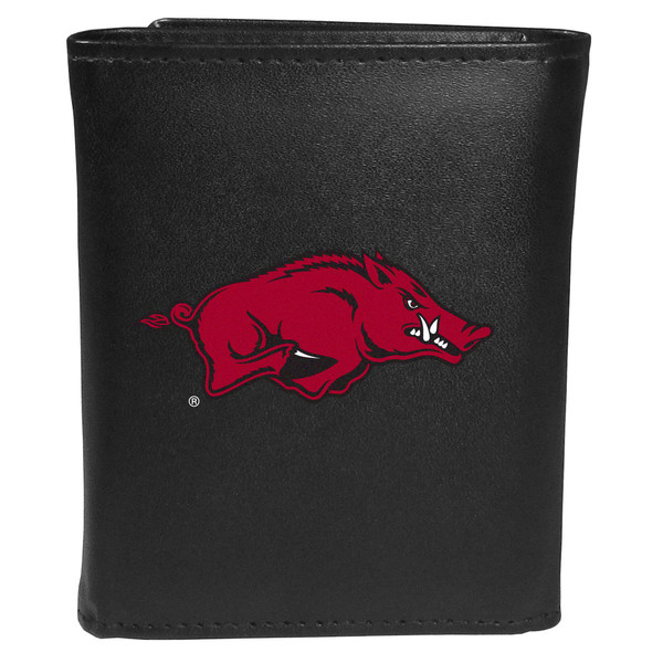 Arkansas Razorbacks Leather Tri-fold Wallet, Large Logo