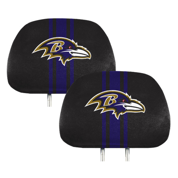 Baltimore Ravens Printed Headrest Cover Ravens Primary Logo Purple & Black