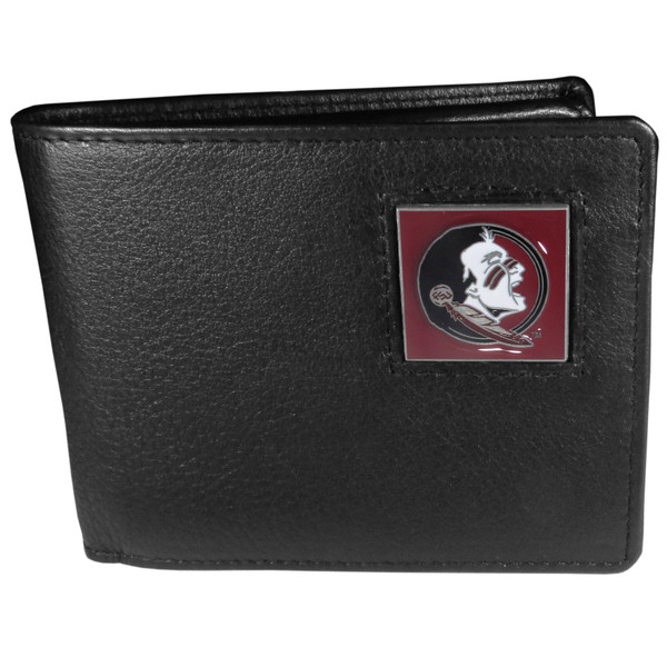 Florida St. Seminoles Leather Bi-fold Wallet Packaged in Gift Box