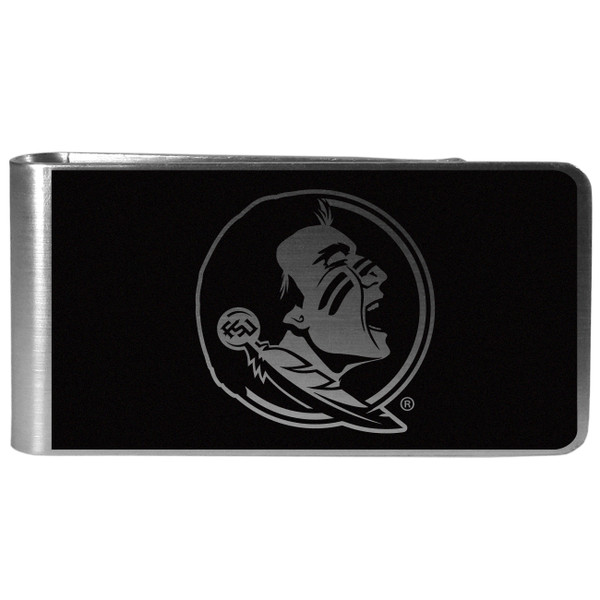 Florida St. Seminoles Black and Steel Money Clip