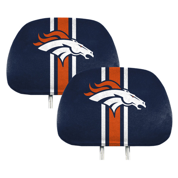 Denver Broncos Printed Headrest Cover Broncos Primary Logo Blue & Orange