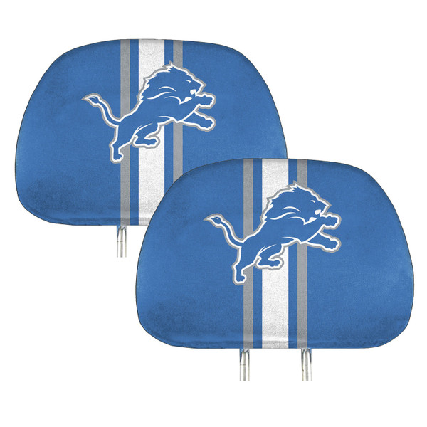 Detroit Lions Printed Headrest Cover Lions Primary Logo Blue